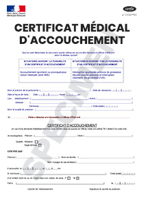 CERFA 13773-02 : Certificat médical d'accouchement