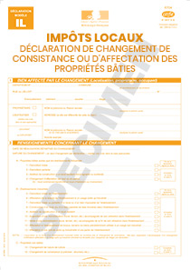 CERFA 10517-02 : Impôts locaux - Déclaration de changement de consistance ou d'affectation des propriétés bâties