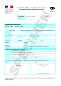 CERFA 14680-01 : Demande de permis de conduire pour bateaux de plaisance à moteur