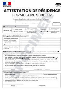 CERFA 12816-03  : Attestation de Résidence - Formulaire 5000-FR