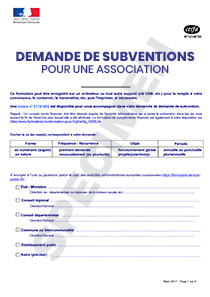 Formulaire de demande de subventions (CERFA 12156-05)