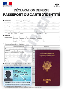 Déclaration de perte de Passeport ou Carte Nationale d'Identité