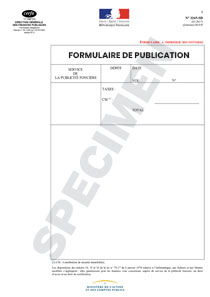 CERFA 11196-03 : Formulaire de publication