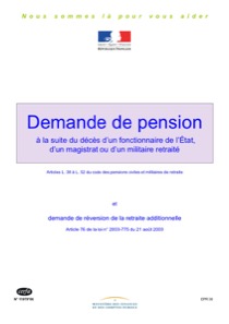 CERFA 11979-06 : Demande de pension de réversion - fonctionnaire