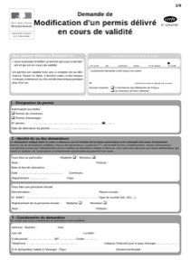 CERFA 13411-06 : Modification d'un permis de construire en cours de validité