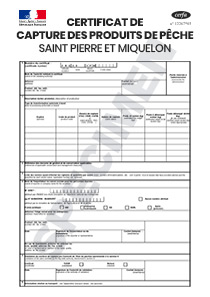 CERFA 14182-0 : Certificat de capture des produits de pêche (Saint Pierre et Miquelon)