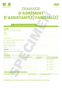 CERFA 13395-01 : Demande d'agrément d'assistant(e) familial(e)
