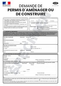 CERFA 13409-06 : Demande de permis d'aménager ou de construire