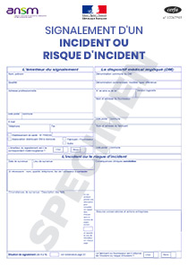CERFA 10246-05 : Signalement d'incident ou risque d'incident (ANSM)