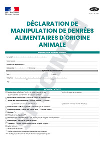 CERFA 13984-03 Déclaration de manipulation de denrées alimentaires d'origine animale