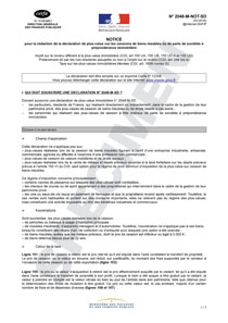 CERFA 51955-01 : Notice pour la rédaction de la déclaration de plus-value sur les cessions de biens meubles ou de parts de sociétés à prépondérance immobilière