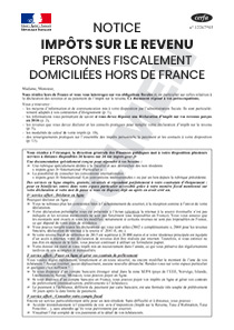 Notice d'utilisation du formulaire 2041-E Impôt 2017 pour les personnes fiscalement domiciliées hors de France