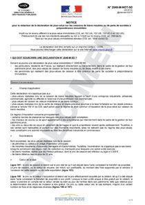 Formulaire 2048-M-SD Notice d'utilisation de la déclaration de plus-values sur les cessions de biens meubles ou de parts de sociétés à prépondérance immobilière