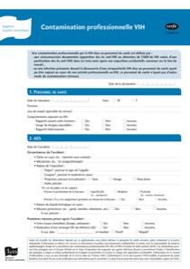 CERFA 11552-03 : Contamination professionnelle VIH
