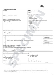 CERFA 11028-02 :  Admission temporaire Bulletin d'information INF 6