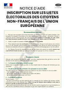 CERFA 51116 Notice d'aide pour remplir le CERFA 12671 permettant aux citoyens de l'UE installés en France de s'inscrire sur les listes pour participer aux élections européennes
