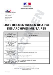 Liste des centres en charge des archives militaires