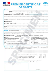 CERFA 12596-02 : Premier certificat de santé (naissance)