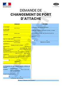 CERFA 12811-01 Demande de changement de port d'attache