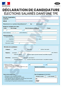 Déclaration de candidature pour se porter candidats aux élections salariés dans une TPE