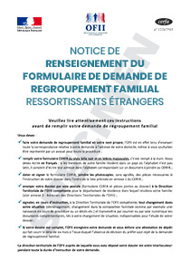 CERFA 11436 : Notice de renseignement du formulaire de demande de regroupement familial (ressortissants étrangers)