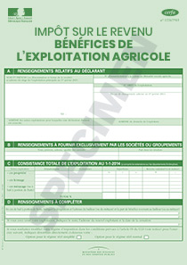 CERFA 10264-19 : Déclaration 2342 impôt sur le revenu des bénéfices agricoles