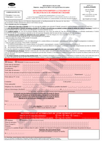 CERFA 13945-04 : Demande d'inscription à l'examen et de délivrance du permis de chasser