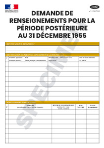 CERFA 11194-03 ou 3234 SD : Demande de renseignements pour la période postérieure au 31 décembre 1955