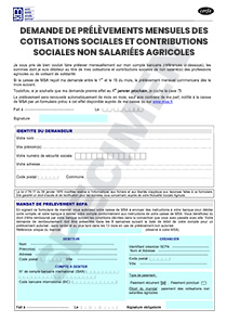 CERFA 13802-04 : Demande de prélèvements mensuels des cotisations sociales et contributions sociales non salariées agricoles