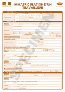 CERFA 12044-01 : Demande d'immatriculation d'un travailleur à l'assurance maladie