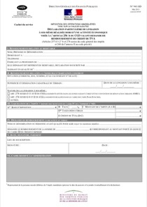 CERFA 11114-09 : Déclaration particulière de livraison pour la TVA - Art 256