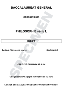 Sujets et Corrigés Baccalauréat Philosophie 2018 - PDF