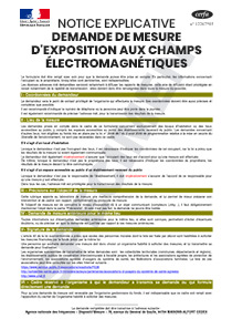 CERFA 51733-02 : Notice explicative de la demande de mesure d'exposition aux champs électromagnétiques cerfa 15003
